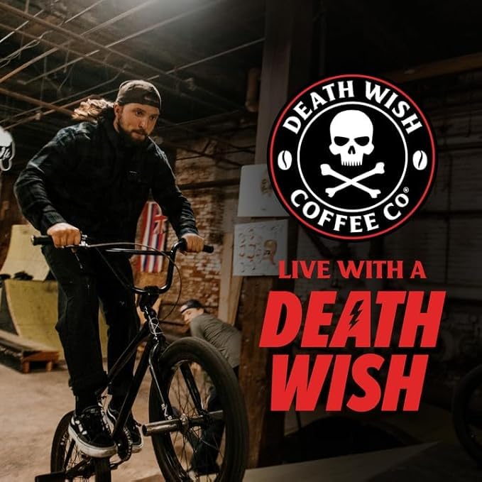 Death Wish Coffee - Organic Cinnamon Sugar Flavored Ground Coffee (27 oz)