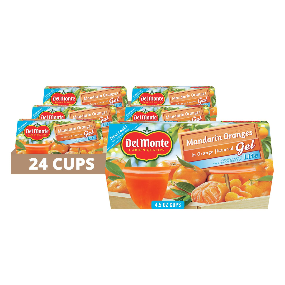 Del Monte Mandarin Oranges Snack Cups – 4.4 oz, Pack of 24
