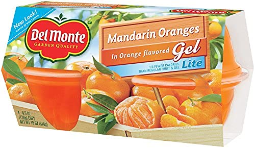 Del Monte Mandarin Oranges Snack Cups – 4.4 oz, Pack of 24