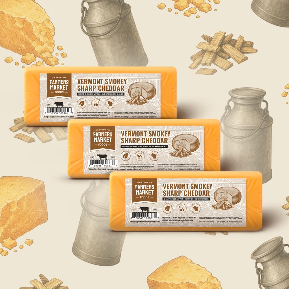 Deli Direct Smokey Sharp Cheddar – Wisconsin Gift Sets (3-Pack) | Gluten Free, Keto
