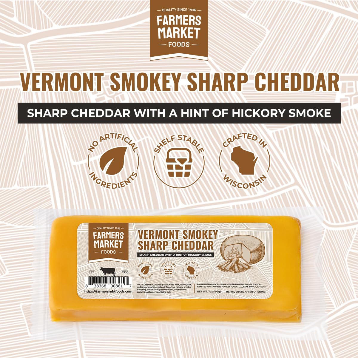 Deli Direct Smokey Sharp Cheddar – Wisconsin Gift Sets (3-Pack) | Gluten Free, Keto