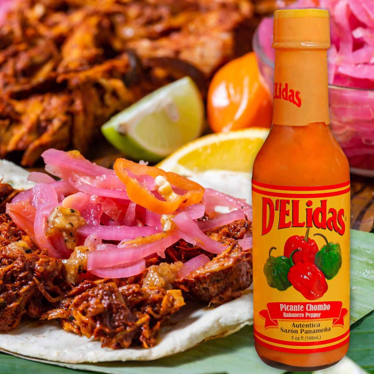 D'ELidas Habanero Hot Sauce – Natural, Non-GMO, Keto Friendly (3 x 5oz Pack)