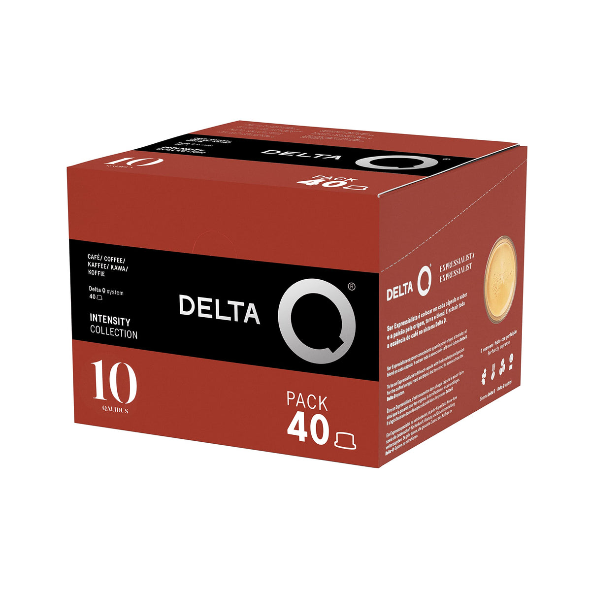 Delta Q Qalidus Espresso Pods for Delta Q Machines – Intensity 10, Caramel Notes, XL Pack (40 Capsules)