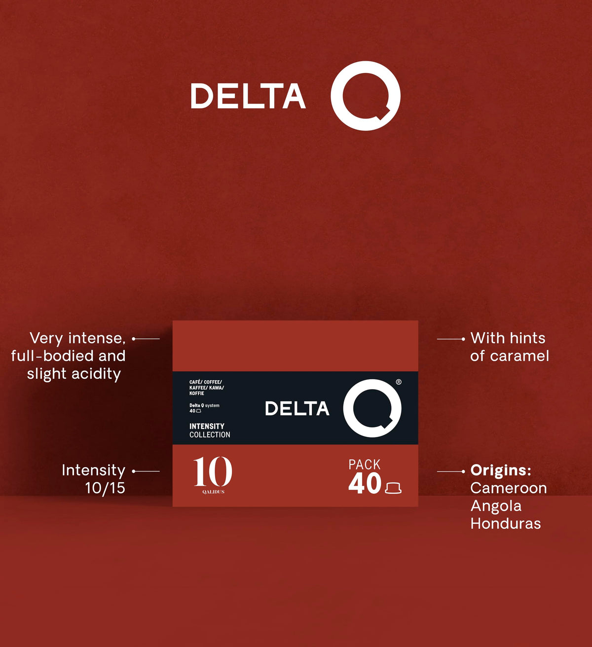 Delta Q Qalidus Espresso Pods for Delta Q Machines – Intensity 10, Caramel Notes, XL Pack (40 Capsules)
