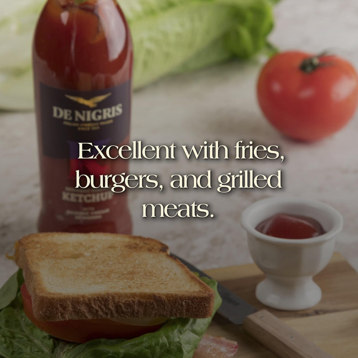 De Nigris Excellence Line - Gourmet Italian Ketchup with Balsamic Vinegar of Modena, 10.14 oz (Pack of 2)