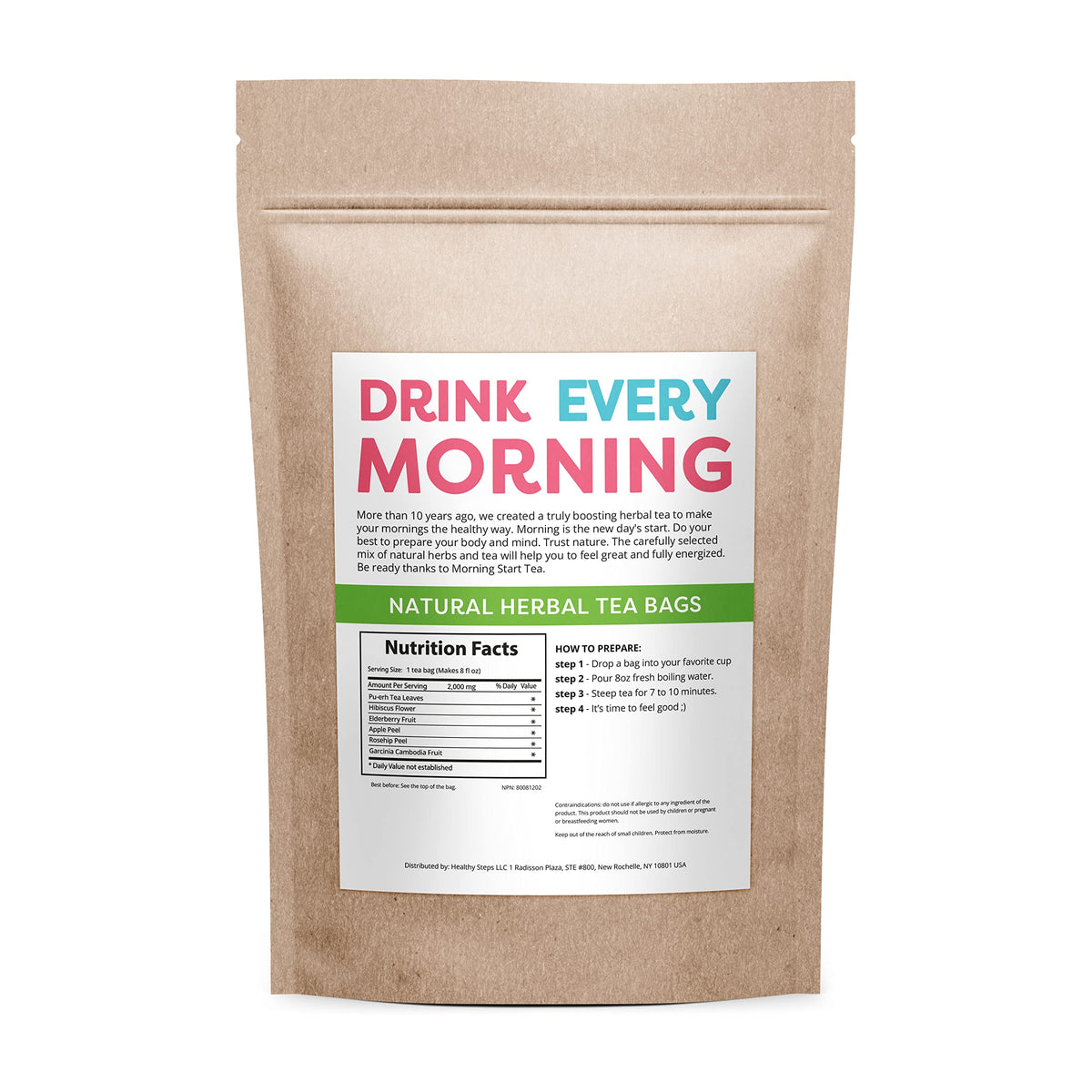 Detox Skinny Herb Tea – 14 Day Teatox for Bloating, Constipation & Cleanse | 100% Natural