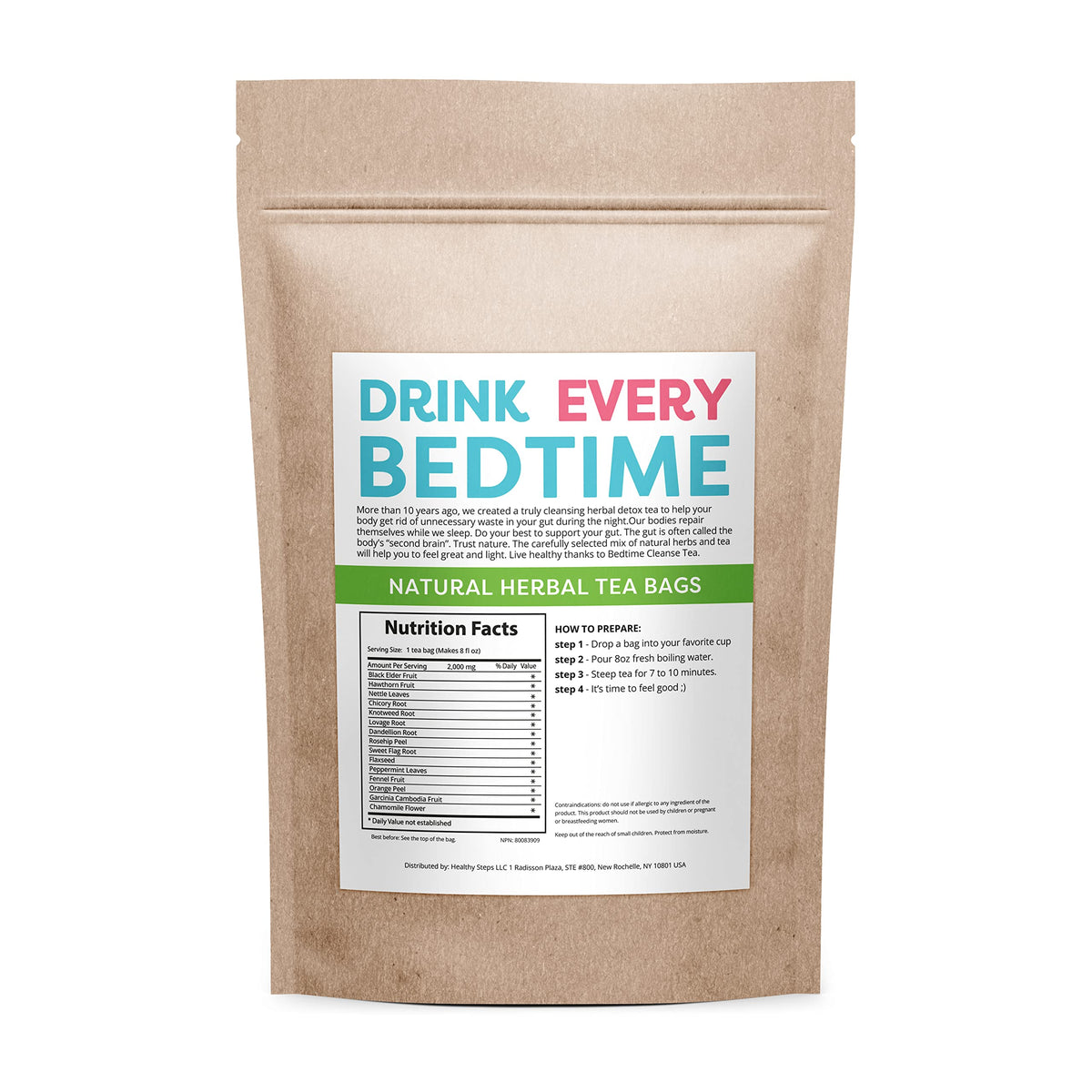 Detox Skinny Herb Tea – 14 Day Teatox for Bloating, Constipation & Cleanse | 100% Natural