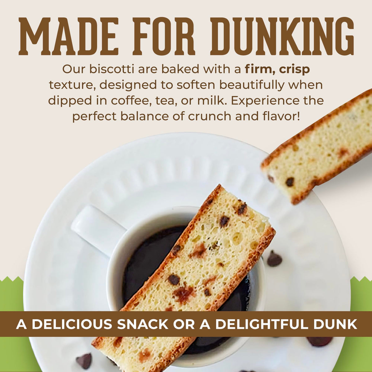 DIJAS Almond Anise Biscotti - Fat Free, Preservative-Free, Low-Calorie Snack (12 oz)