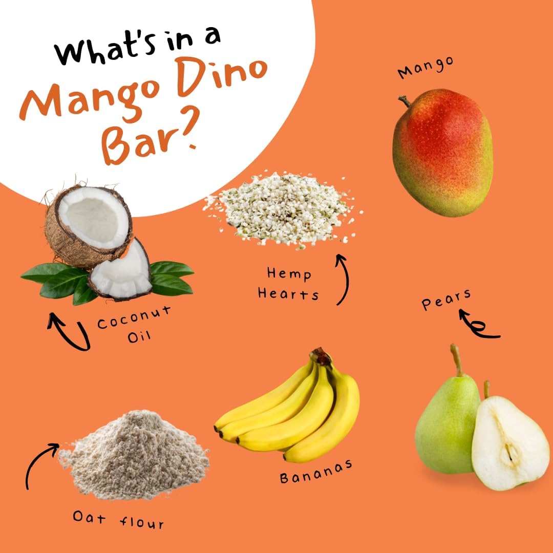 Dino Bars | Organic Fruit Bars for Kids – 12-Flavor Pack with Edible Paper