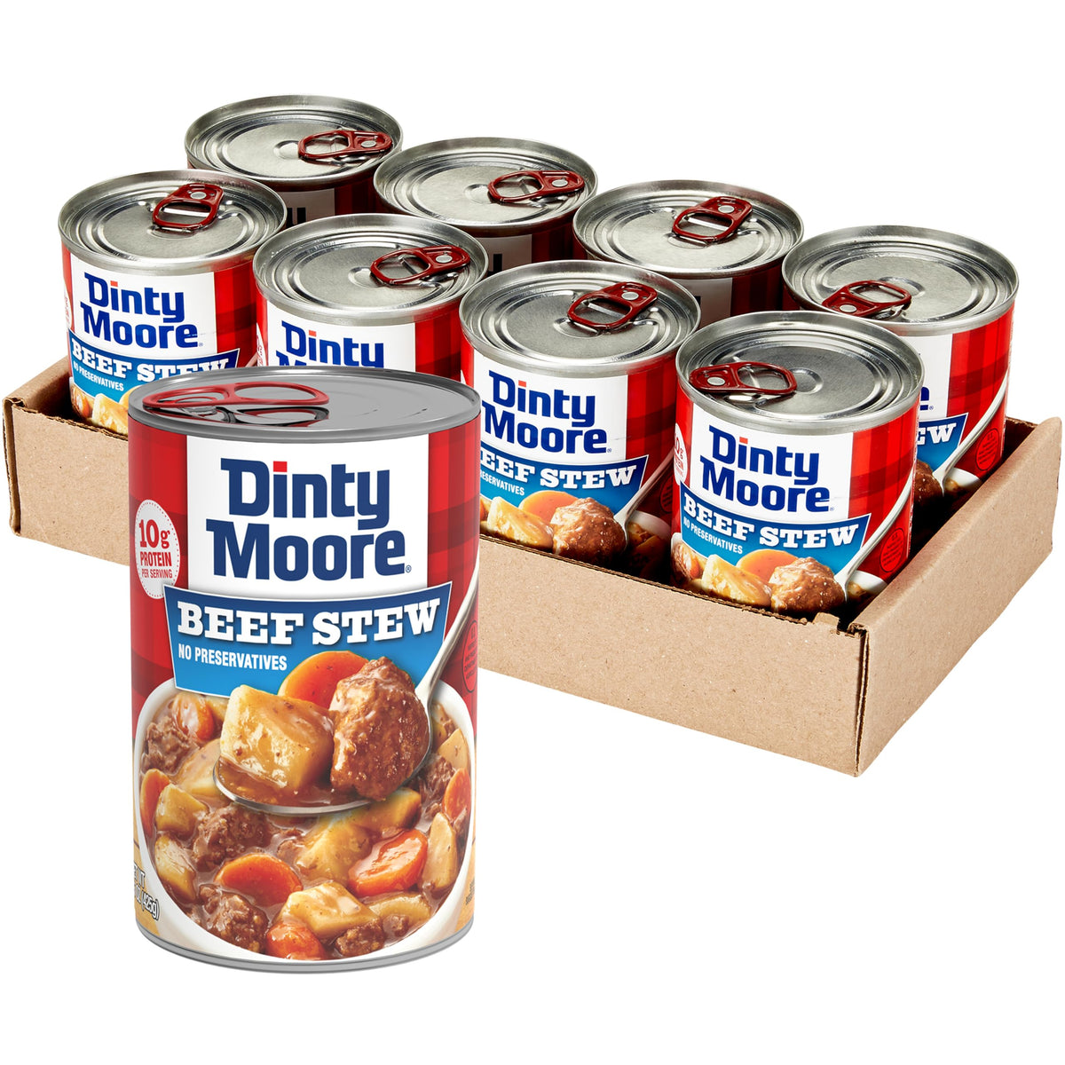 DINTY MOORE Beef Stew — 15 oz Can, 8-Pack, Gluten-Free, 10g Protein