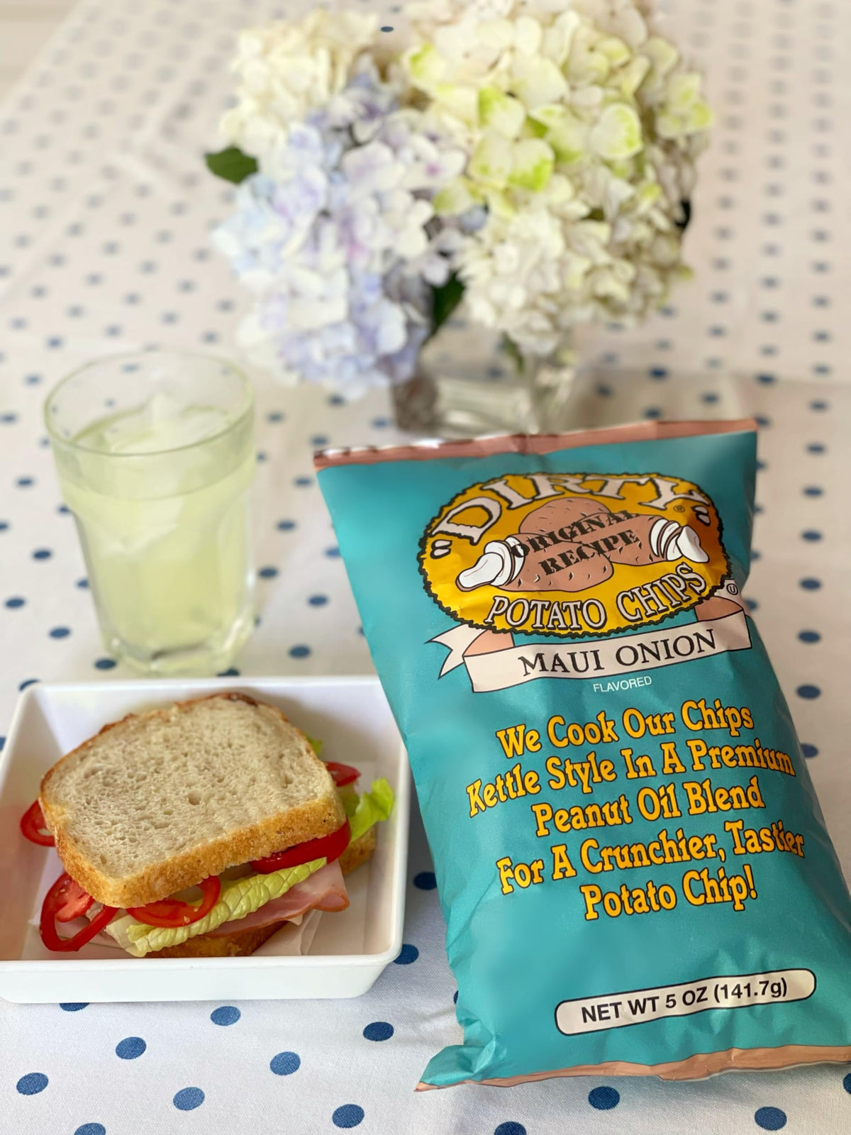 Dirty Kettle Maui Onion Potato Chips – 2 oz Bags x25 | Gluten Free, Skins On