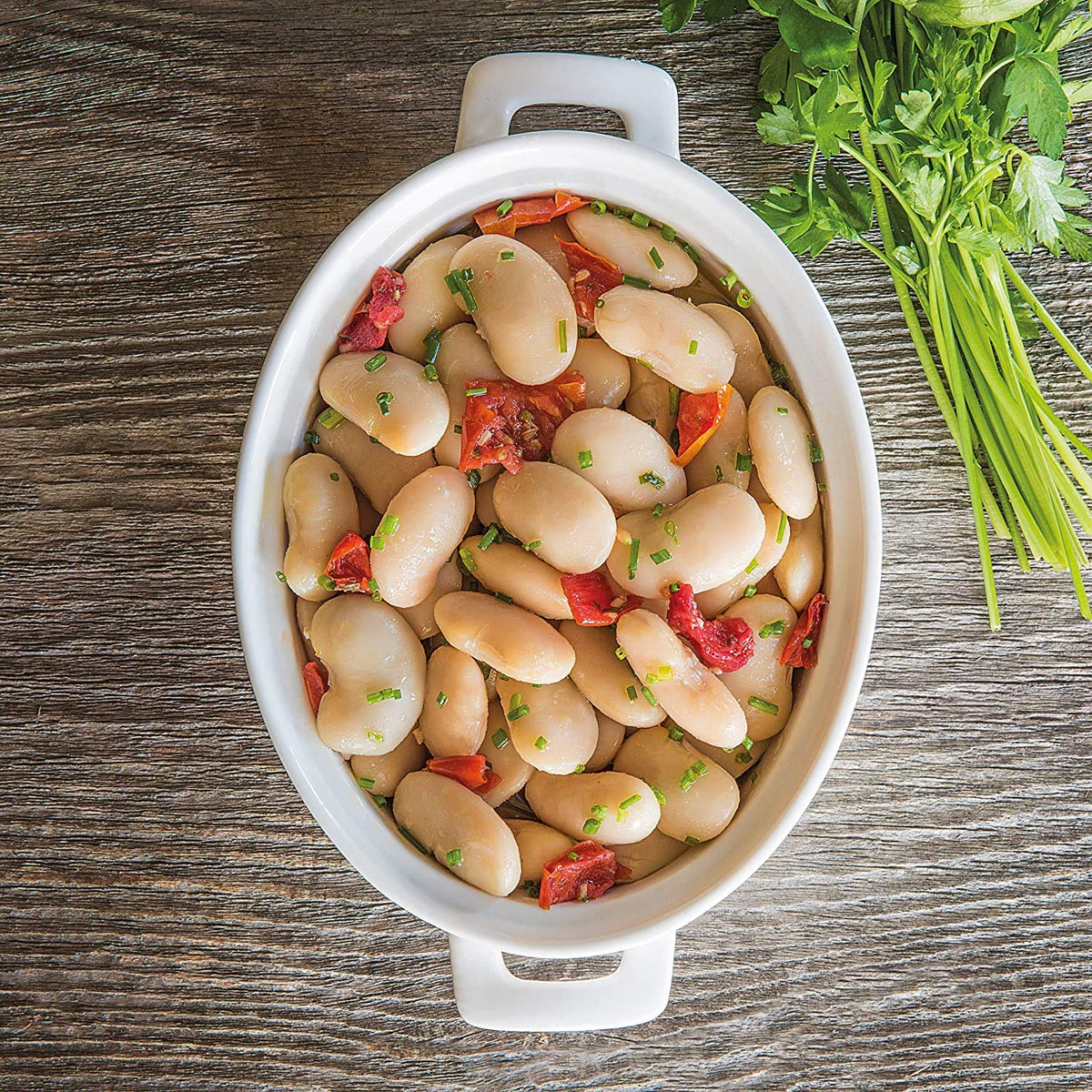 Divina Giant White Beans Vinaigrette – 4.4 lb Tin | Authentic Mediterranean Flavor