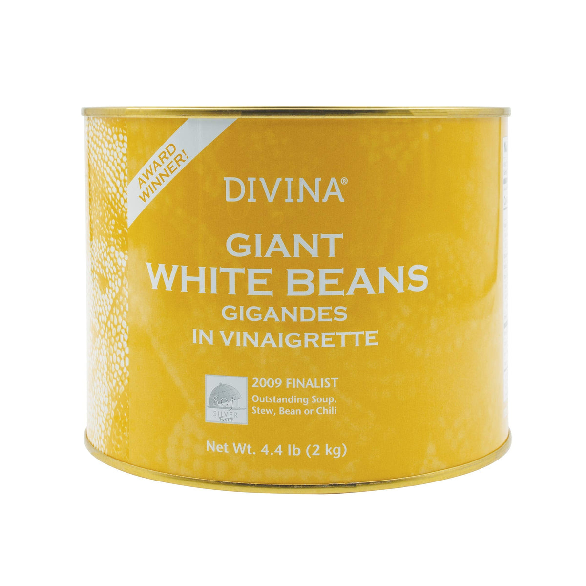 Divina Giant White Beans Vinaigrette – 4.4 lb Tin | Authentic Mediterranean Flavor