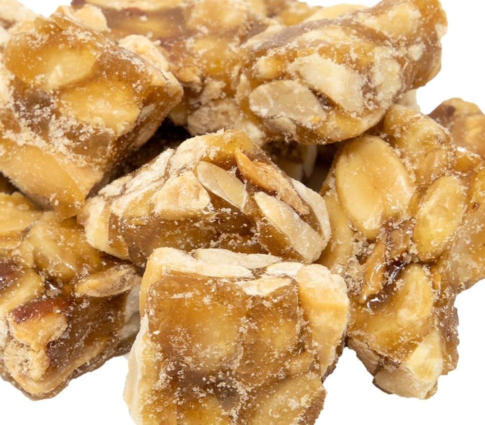 DM Sweets Old-Fashioned Peanut Squares – 2 lb Resealable Bag | Crunchy Roasted Peanut Brittle Candy