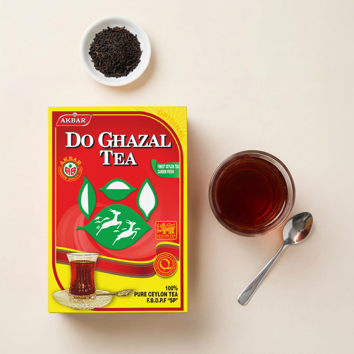 Do Ghazal Pure Ceylon Tea 16oz – FBOPF Black Loose Leaves, Rich Flavor & Aroma