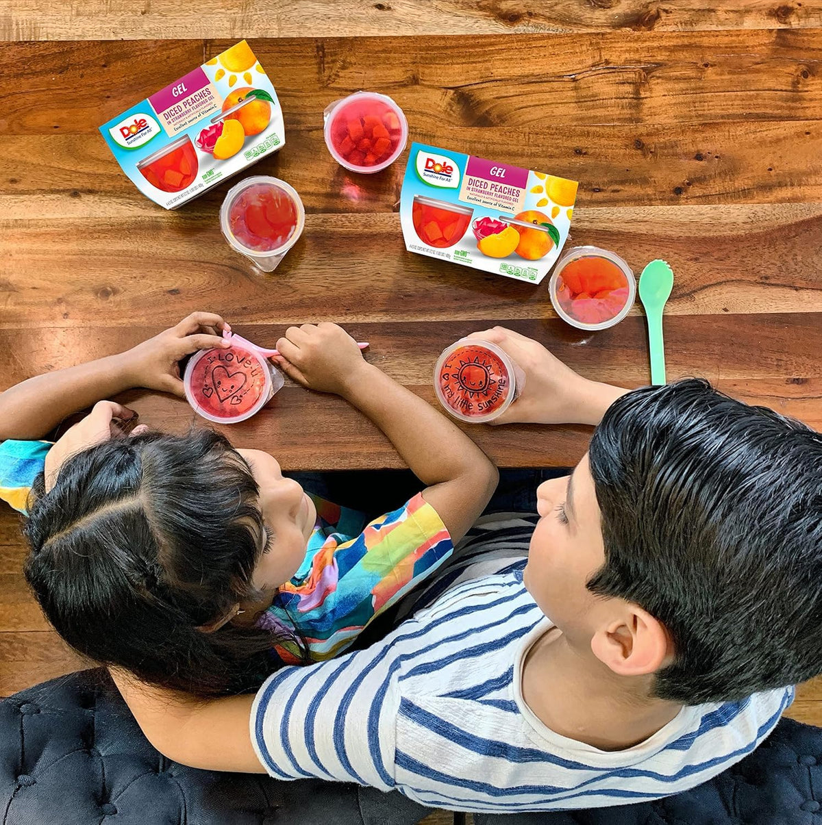 Dole Fruit Bowls Peaches in Strawberry Gel Cups – Gluten Free, Dairy Free, 4.3oz, 36 Ct