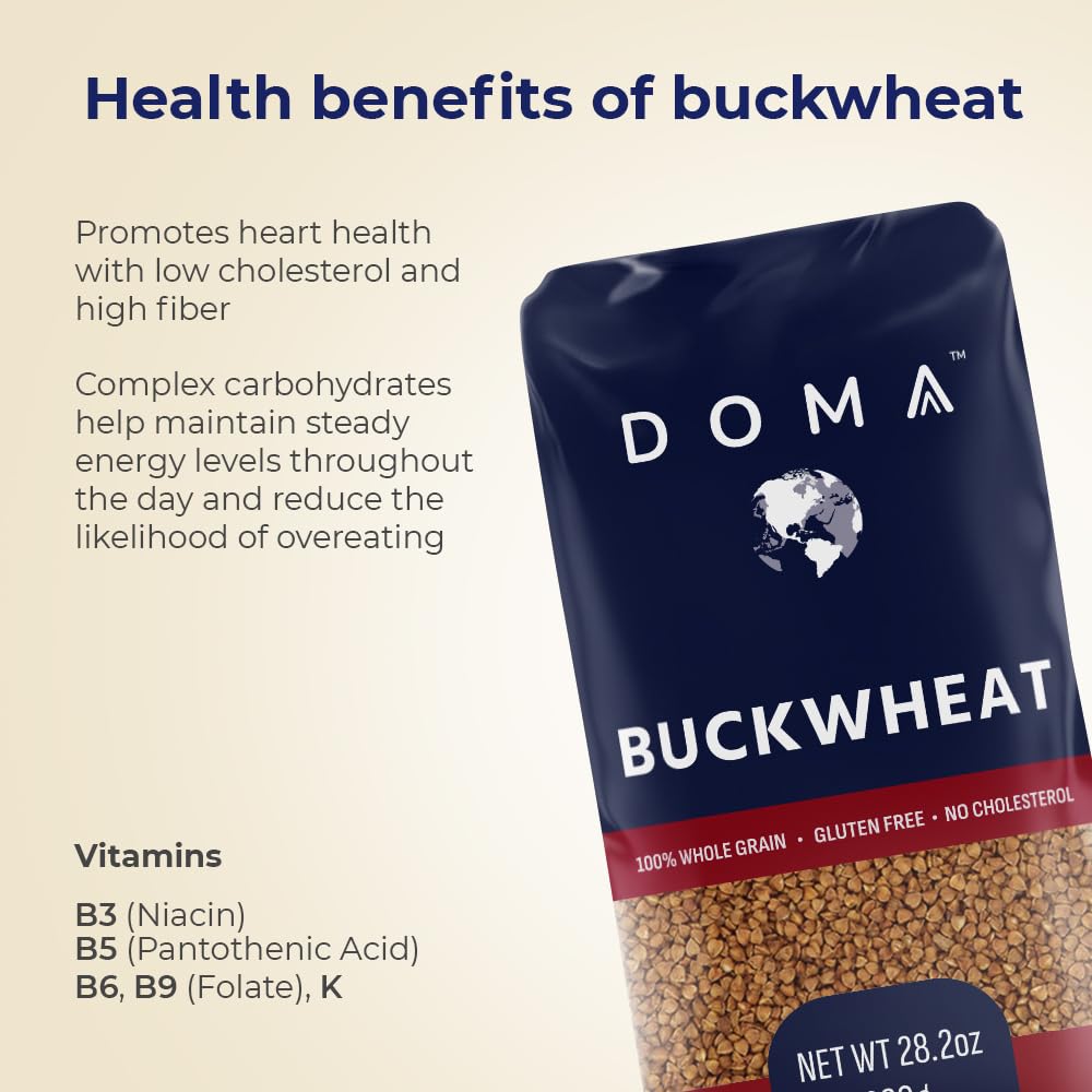 DOMA Hulled Toasted Buckwheat Groats (Kasha) – Bulk Value Pack, Non-GMO, Gluten-Free, 10.6 lb