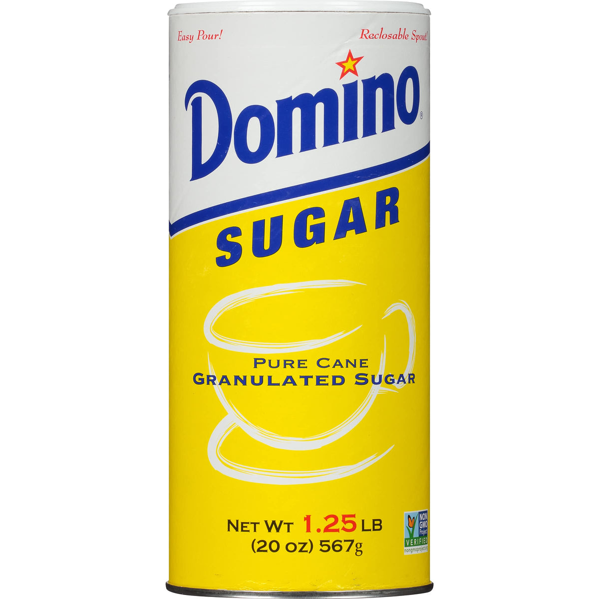 Domino Granulated Sugar 20 oz Canister Pack (3-Pack) – Pure Cane, Non-GMO