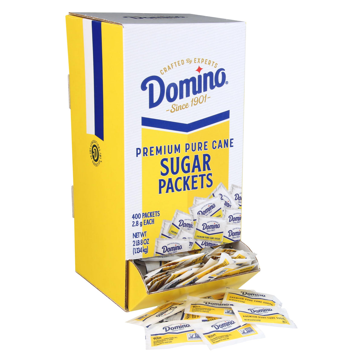Domino Sugar Packets – 400-Count Dispenser Box for Quick, Mess-Free Sweetening