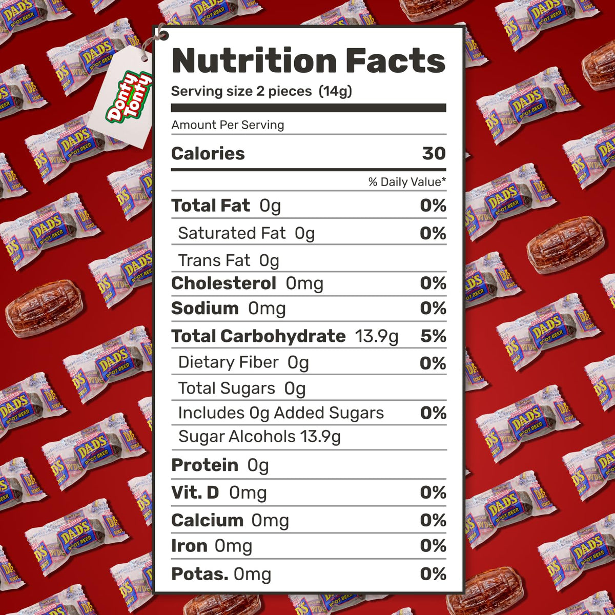 Donty-Tonty Dad's Root Beer Barrels Sugar Free 2 lb – Original Flavor, Bulk Candies