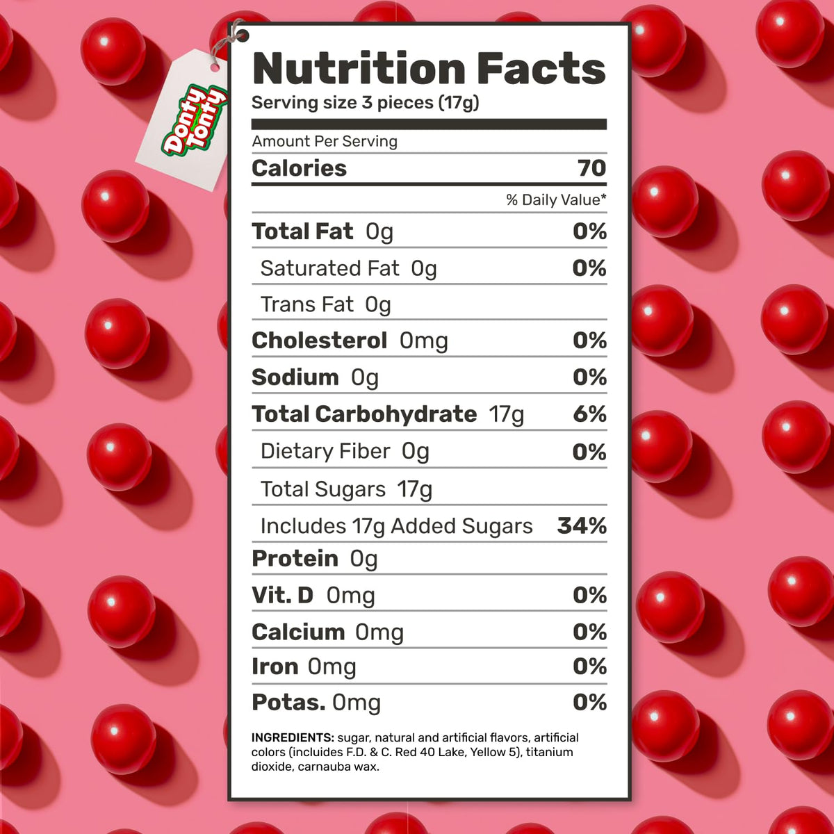 Donty-Tonty Fireball Candy 4 lb Bulk – Resealable Bag, Hot Cinnamon Hard Candy