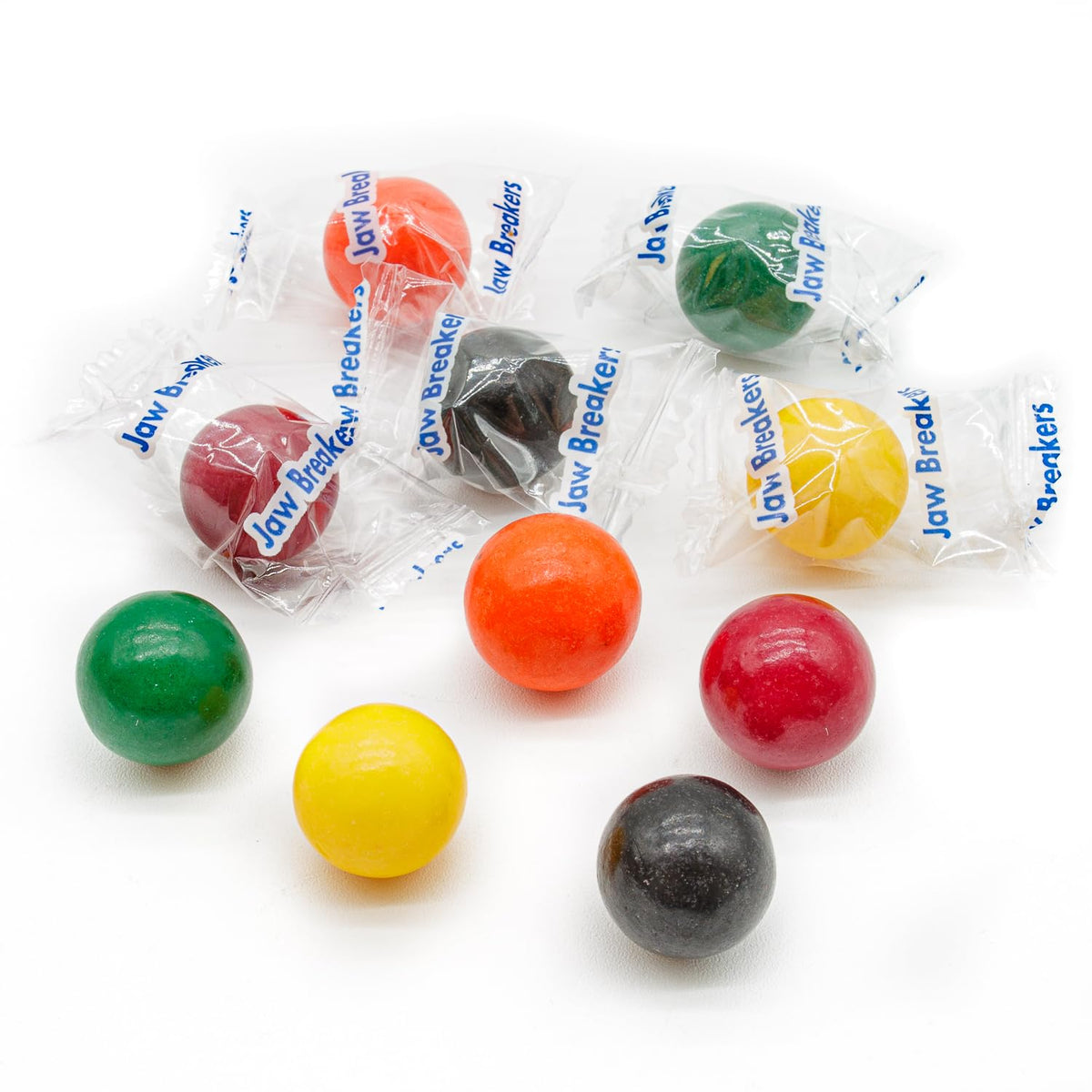 Donty-Tonty JAW BREAKERS – 4 lb Bulk Hard Candy with 5 Assorted Fruit Flavors, Individually Wrapped