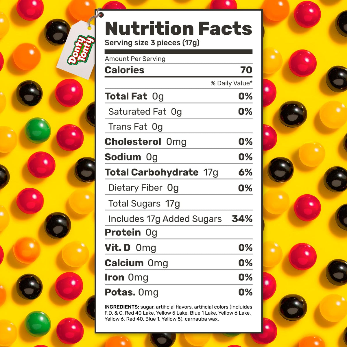 Donty-Tonty JAW BREAKERS – 4 lb Bulk Hard Candy with 5 Assorted Fruit Flavors, Individually Wrapped
