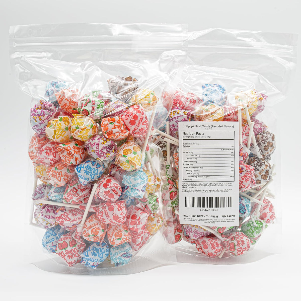 Donty-Tonty Lollipops Bulk 3 lb – 186 Individually Wrapped, Gluten Free