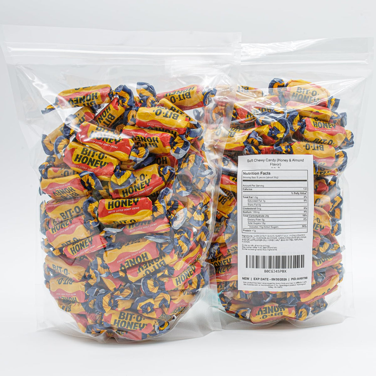 Donty-Tonty Soft Chewy Candy 5 lb Bulk Bag – Honey & Almond Retro Taffy
