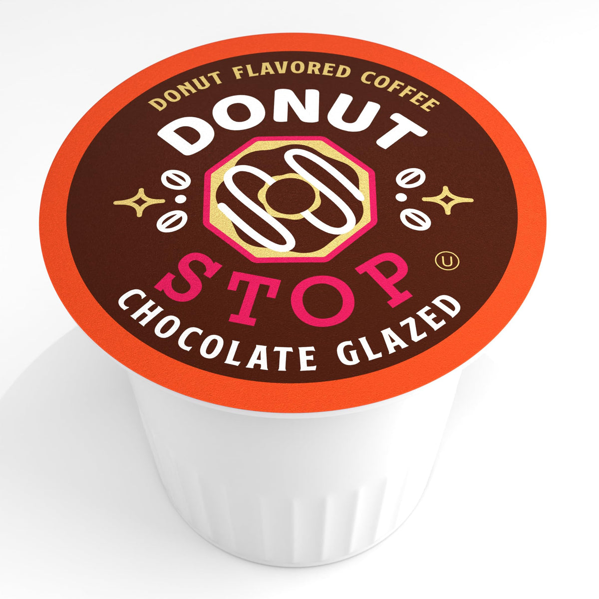 Donut Stop Flavored Coffee Pods – Chocolate Glazed, 40 Count, 2.0 K-Cup Compatible