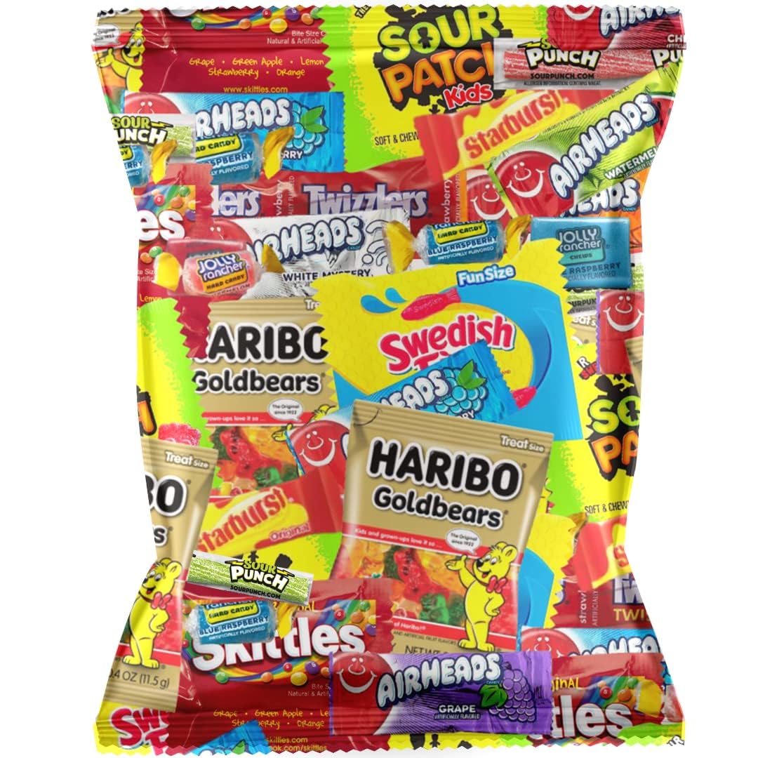 Doomi Bulk Assorted Fruit Candy 32 oz Variety Pack – Starburst, Skittles, Swedish Fish & More