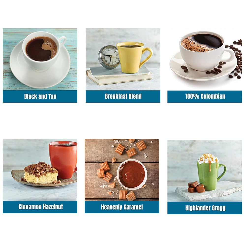 Door County Coffee Decaf Flavored Sampler Pack – 10 Full-Pot Bags, 100% Arabica