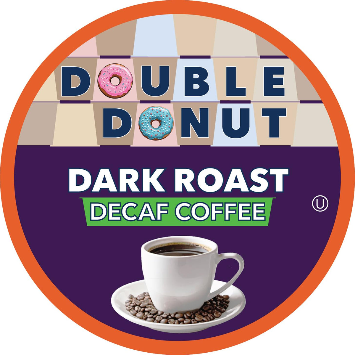 Double Donut Coffee Decaf Dark Roast Pods — Extra Bold, Keurig-Compatible, 80 Count