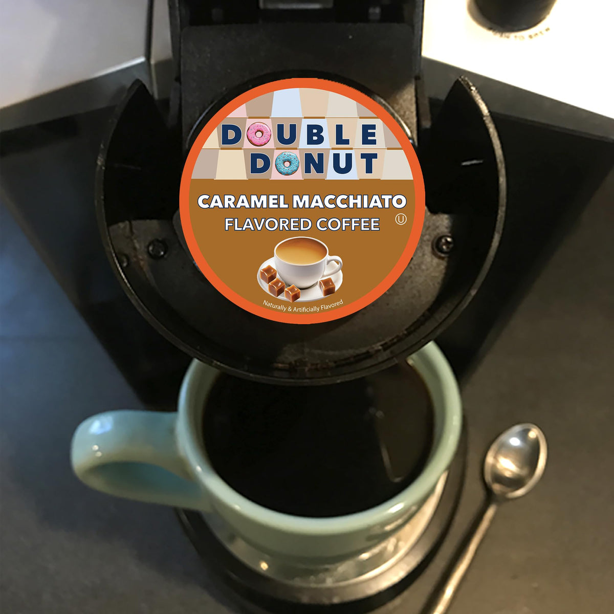 Double Donut Caramel Macchiato Pods - Keurig K-Cup, Medium Roast, 80 Count