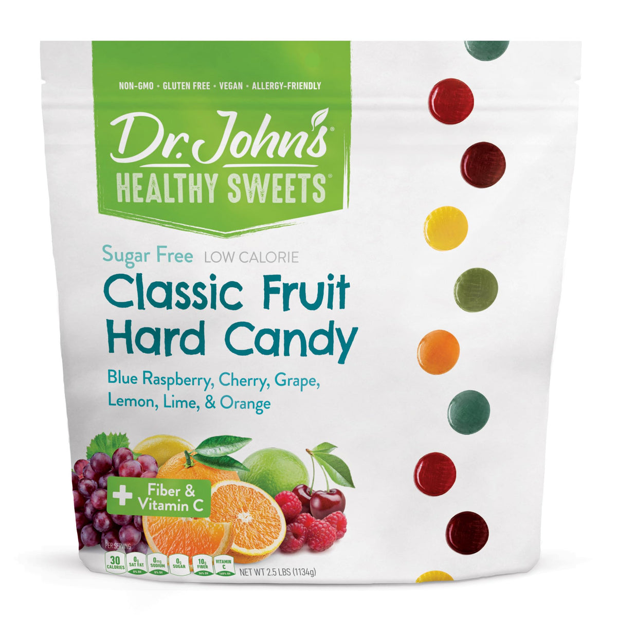 Dr. John's Healthy Sweets Classic Fruit Hard Candy — Zero Sugar, Dye-Free, Keto Friendly (252 Count)