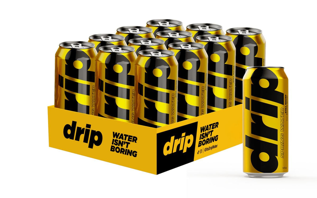 Drip Hydration Still Spring Water – 12 Pack, 16oz Aluminum Cans | Pure USA Spring Water