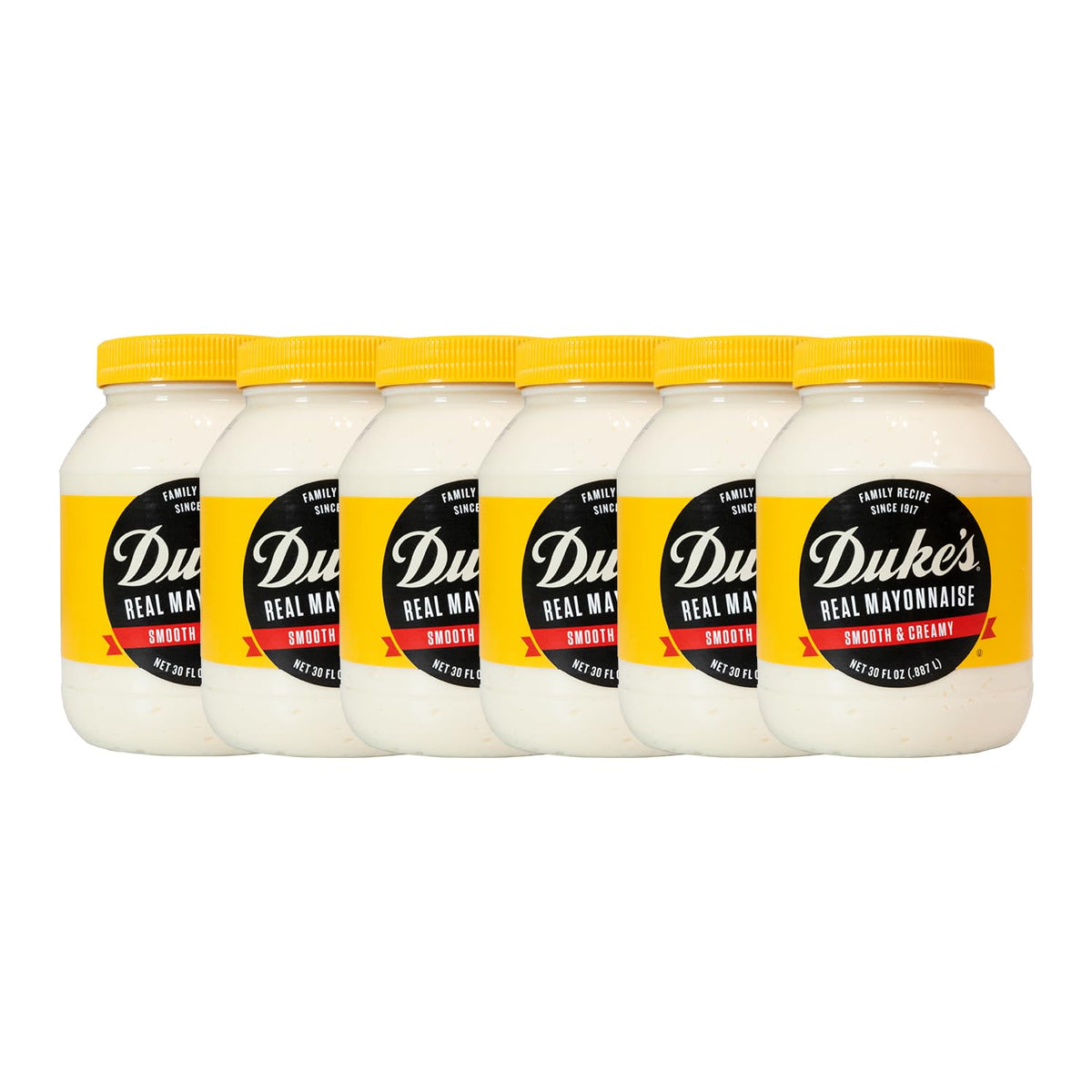Duke's Real Mayonnaise Jar – Original Smooth & Creamy Taste, 30 oz Pack of 6