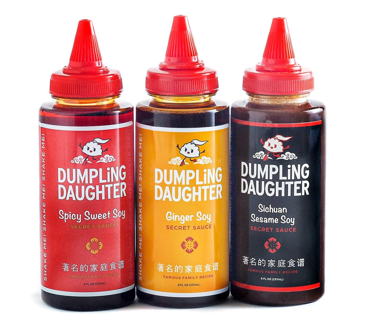 Dumpling Daughter - Spicy Sweet Soy, Ginger Soy, Sichuan Sesame Soy Trio (24 Fl Oz, Multi-Pack)