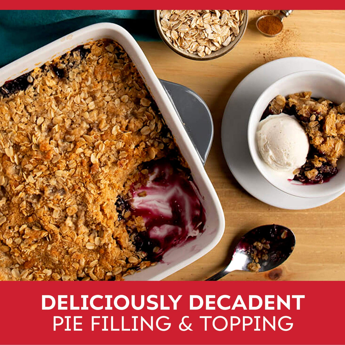 Duncan Hines Comstock Blueberry Pie Filling & Topping – 21 oz (Pack of 8)