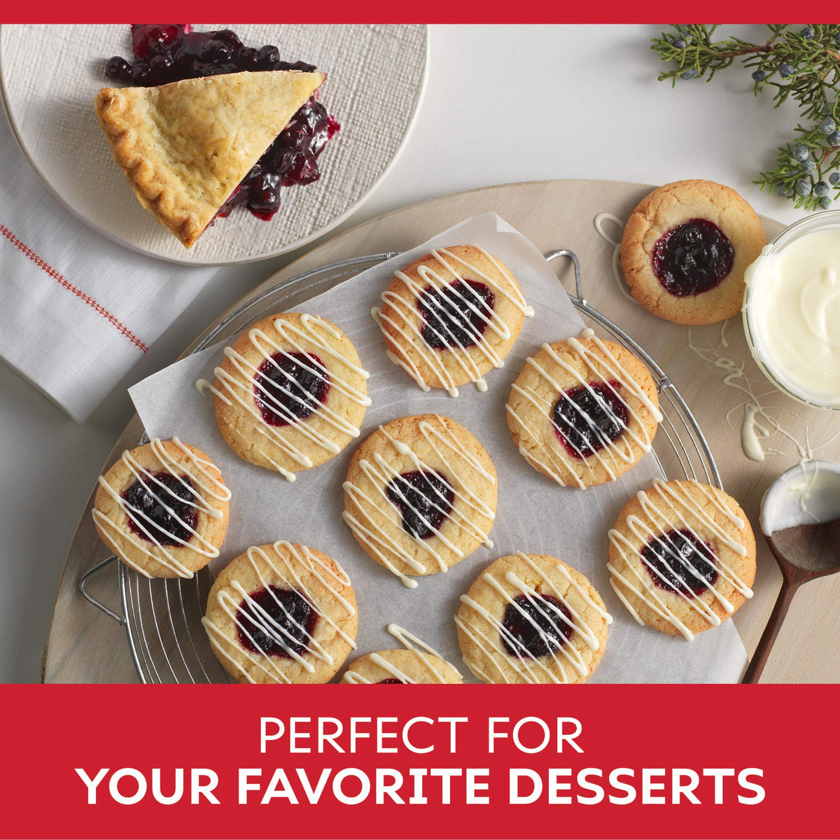 Duncan Hines Comstock Blueberry Pie Filling & Topping – 21 oz (Pack of 8)