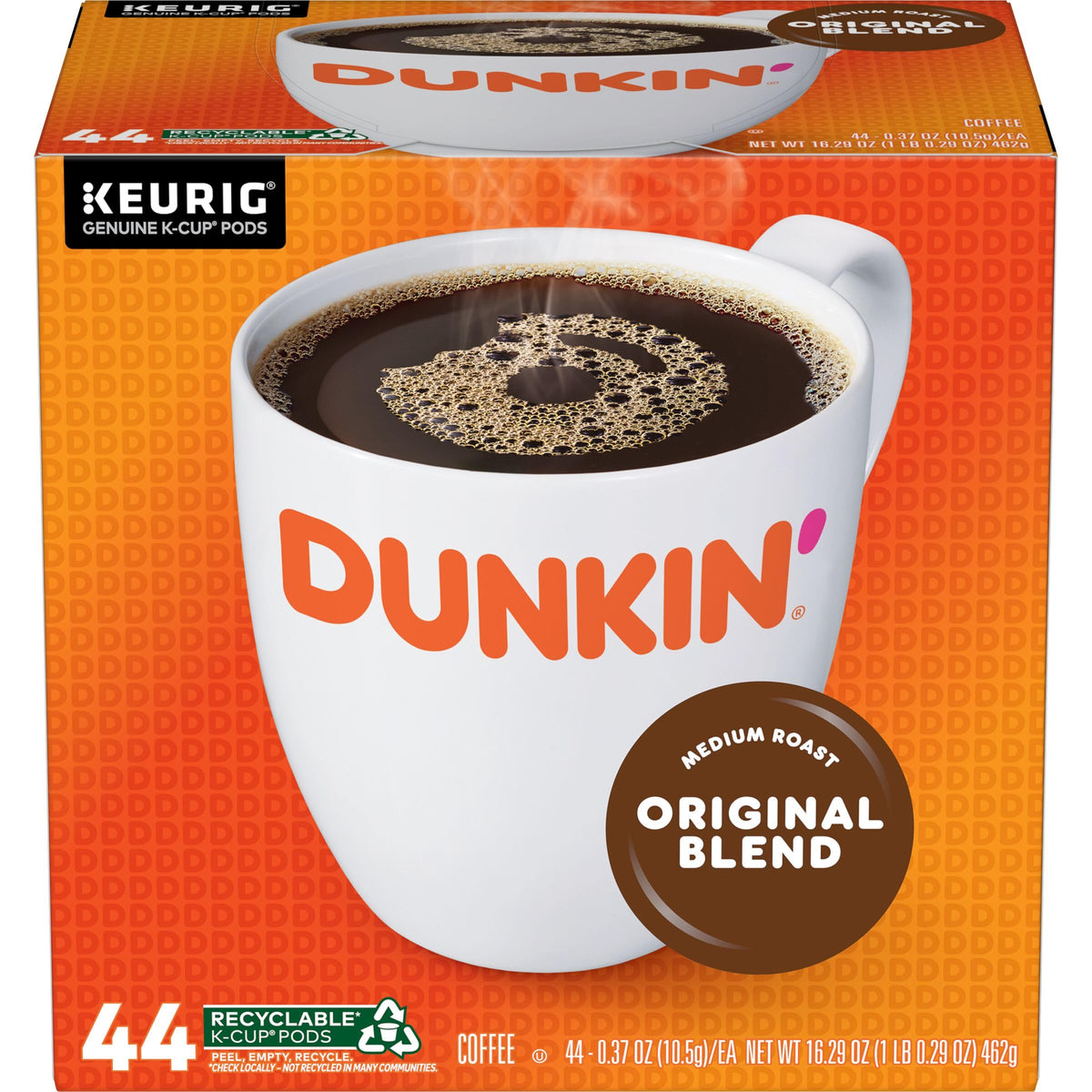 Dunkin Original Blend Medium Roast Coffee — 44 Keurig K-Cup Pods