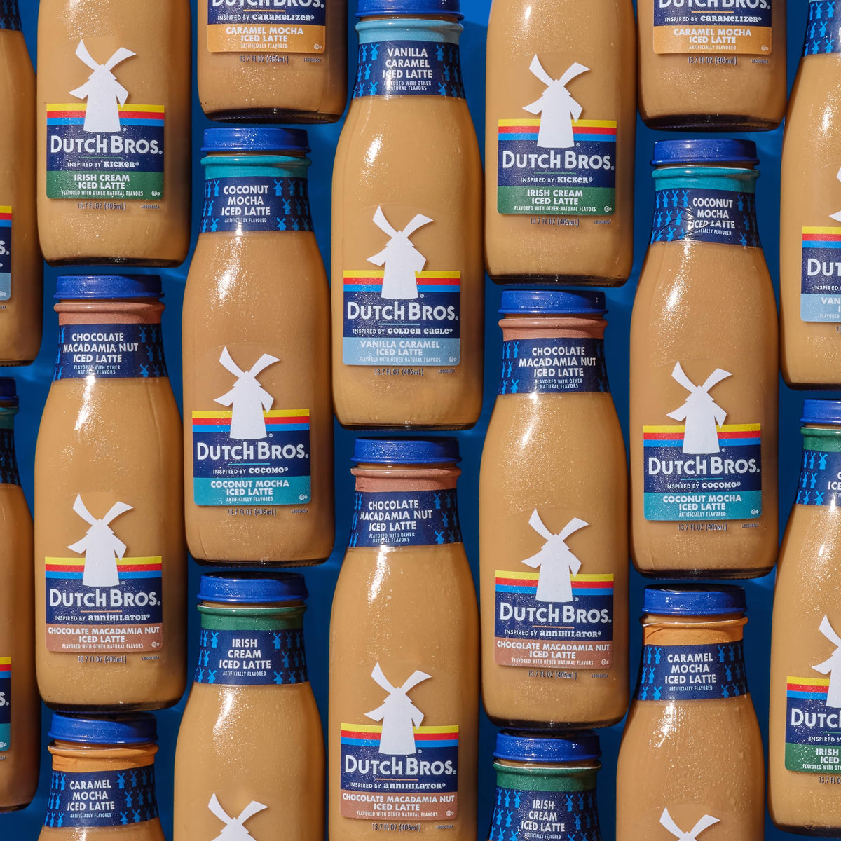 Dutch Bros Caramel Mocha Iced Latte Inspired by Caramelizer, 12-13.7 Fl Oz Bottles