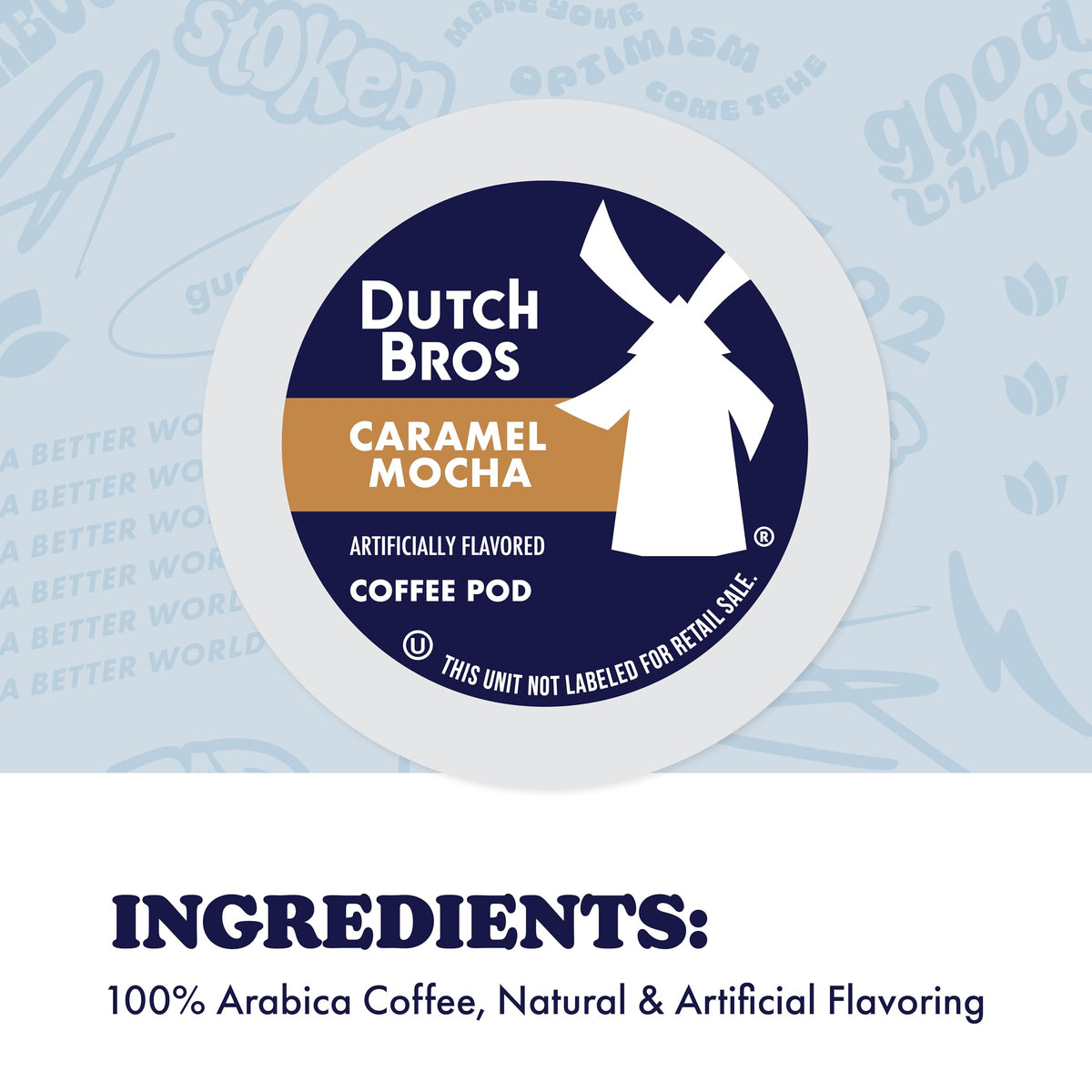 Dutch Bros Caramel Mocha Flavored Coffee Pods – 32 Count, Medium Roast, Keurig K-Cup Compatible