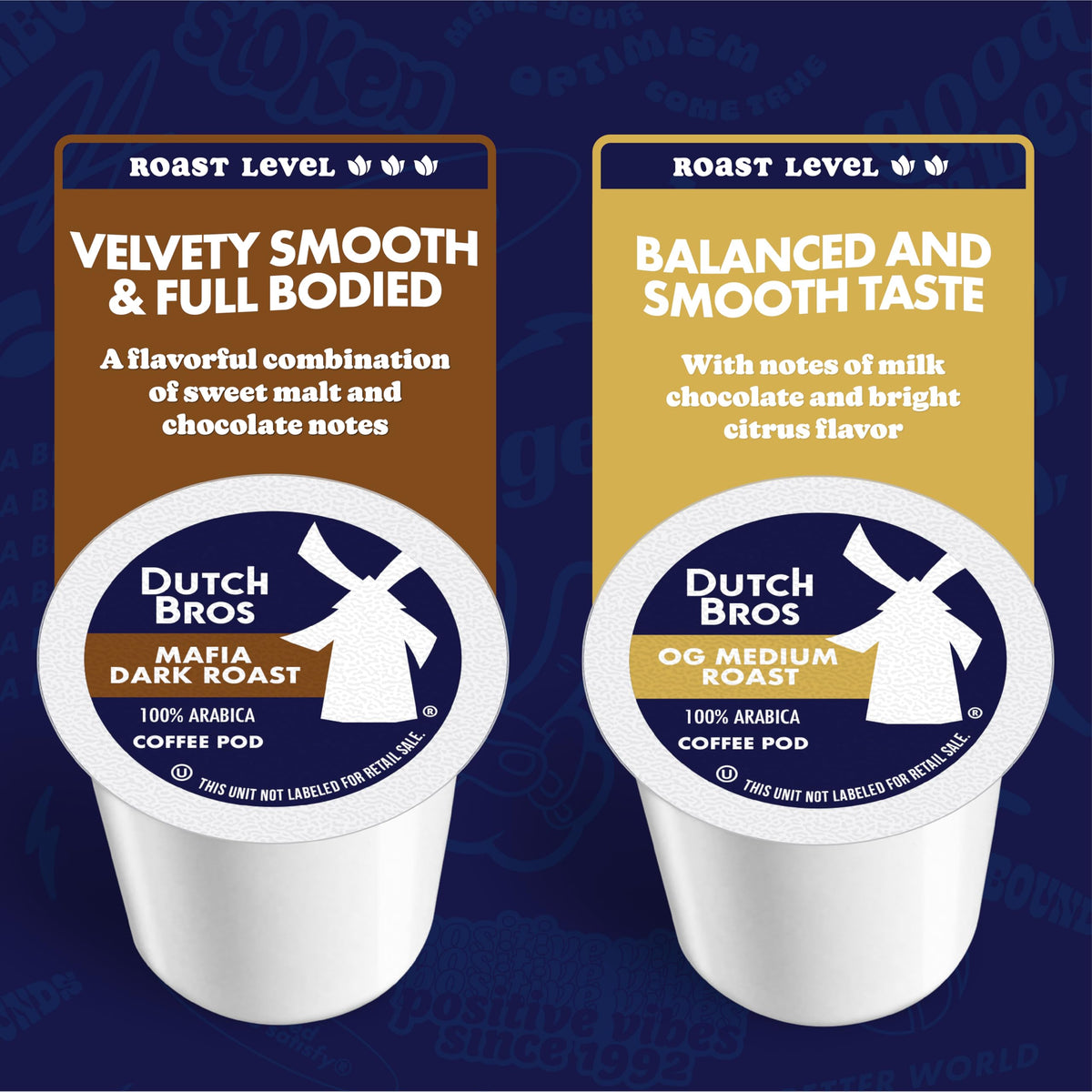 Dutch Bros Coffee Variety Pack: Medium & Dark Roast K-Cup Pods, 32 Count