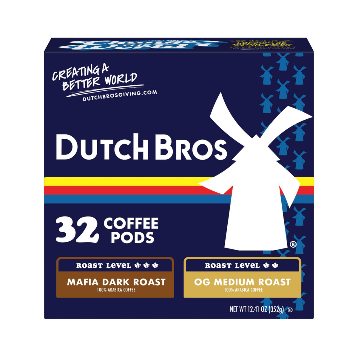 Dutch Bros Coffee Variety Pack: Medium & Dark Roast K-Cup Pods, 32 Count
