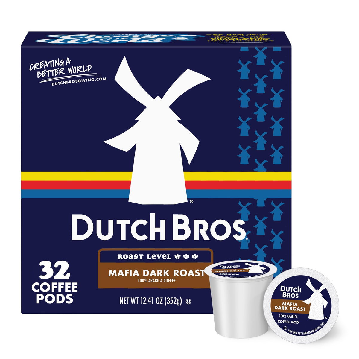 Dutch Bros Mafia Dark Roast Pods – 32-Count Keurig K-Cup Coffee, Bold & Velvety