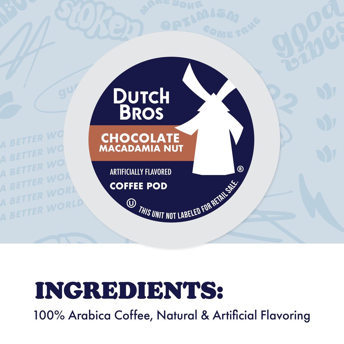 Dutch Bros Chocolate Macadamia Nut Flavored Coffee Pods — 32 Count, Medium Roast, Keurig K-Cup