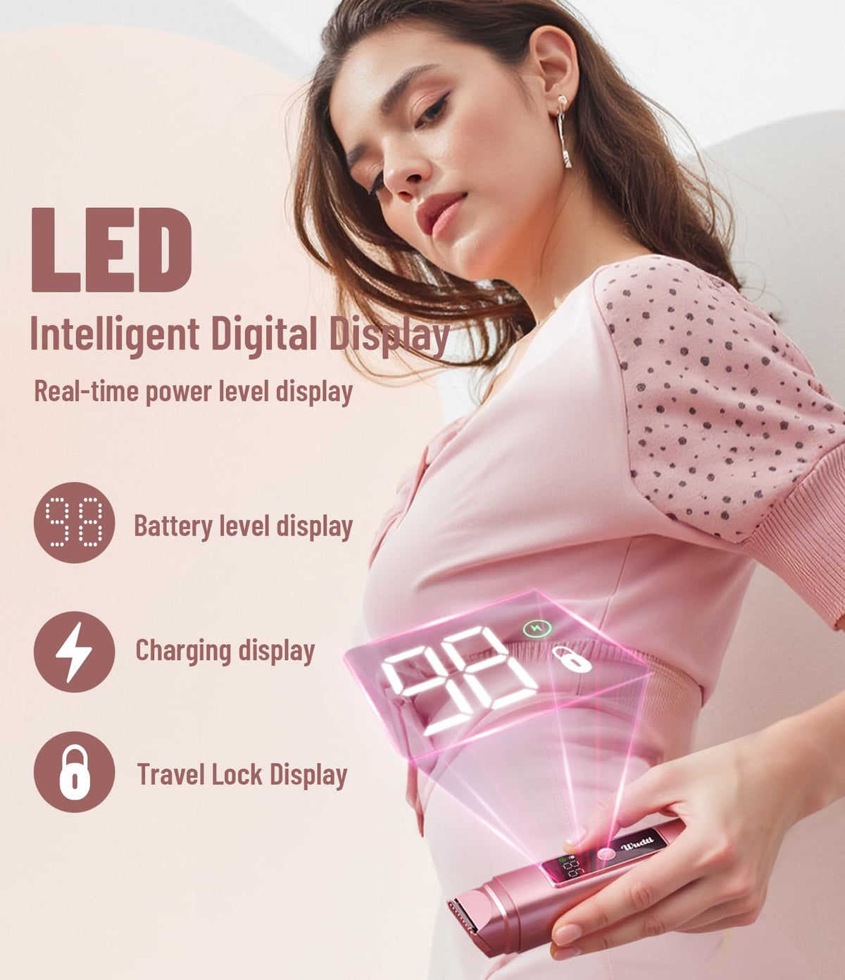Dynooper Electric Bikini Trimmer Women: IPX7 & Dual Head 0.5mm Blade