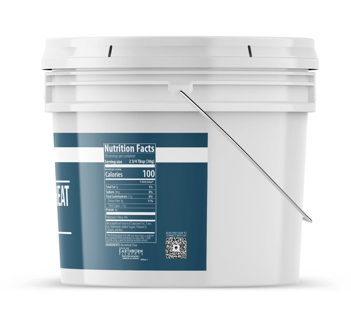 Earthborn Elements Buckwheat Flour – 1 Gallon Bulk, Gluten-Free Baking