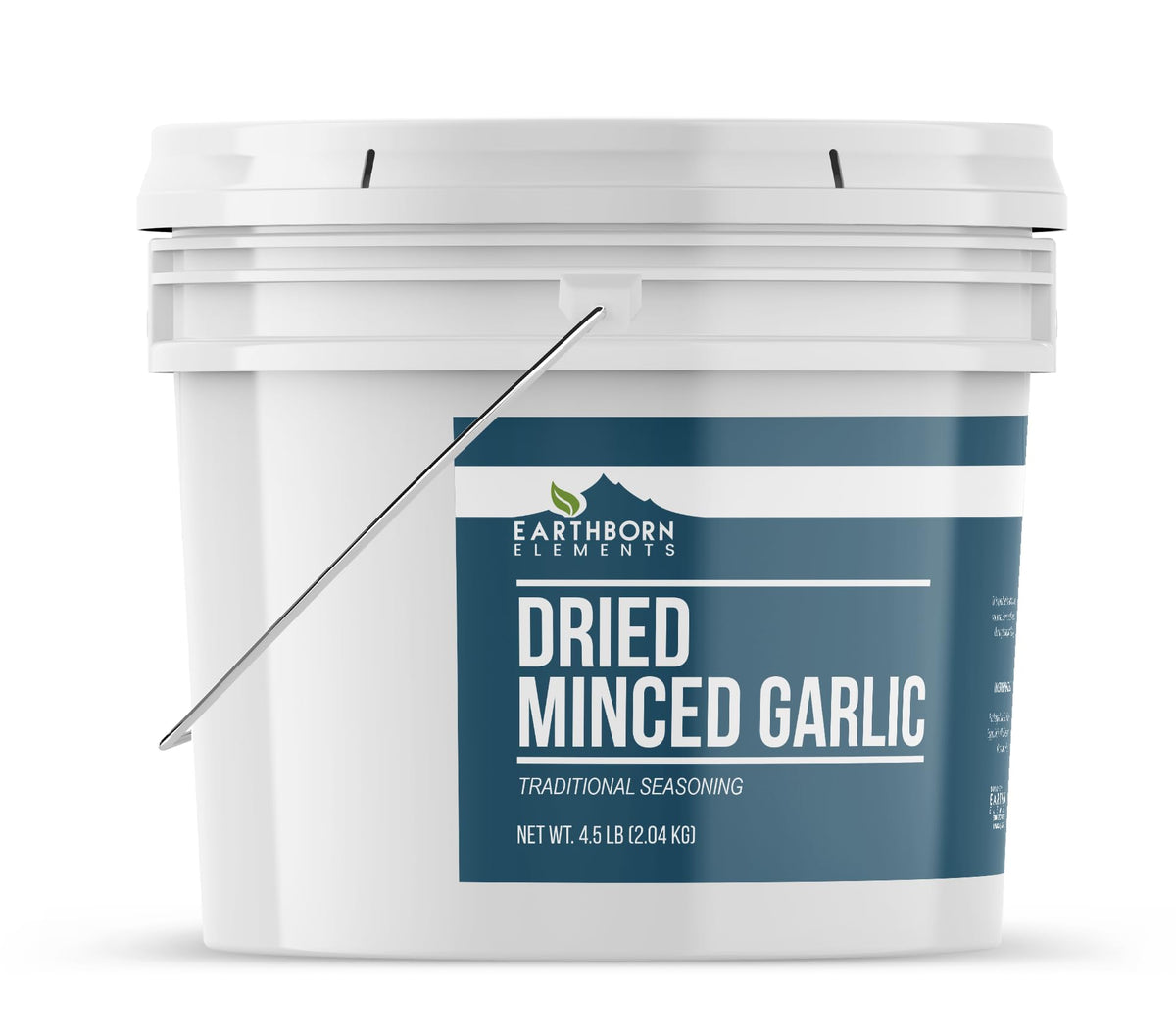 Earthborn Elements Dried Minced Garlic – 72 oz Bulk Bucket | Pure & USA-Packed